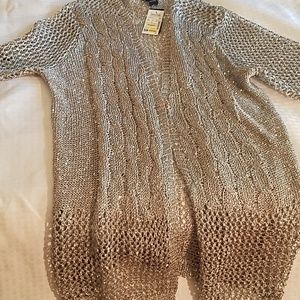NWT Silver cardigan